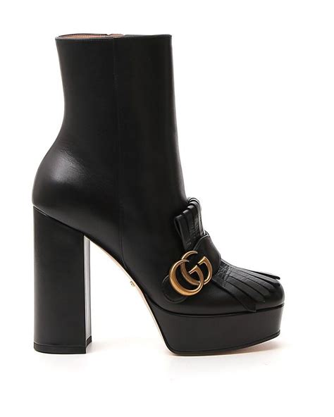 gucci marmont black leather shoes|Gucci Marmont shoes for women.